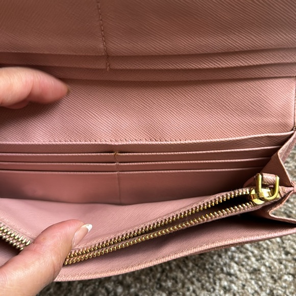 Prada Pink Saffiano Leather Wallet - Picture 6 of 12